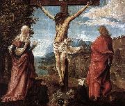 ALTDORFER, Albrecht Christ on the Cross between Mary and St John oil painting reproduction